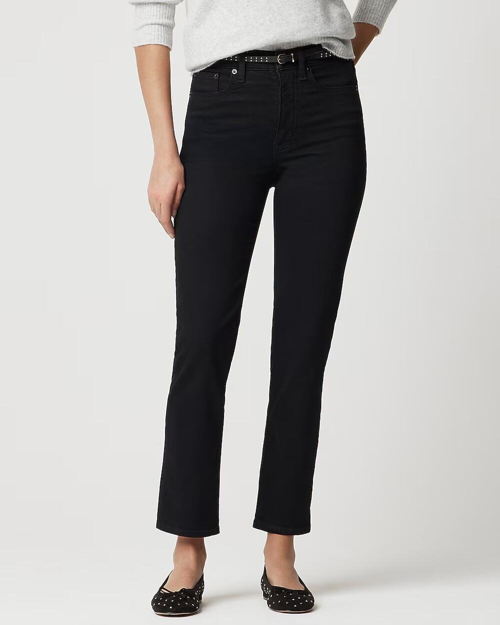 J.Crew Factory High Rise Stovepipe Jean Signature Stretch Black 26 Petite NWT